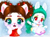 image Cat and Rabbit Holiday