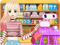 image Supermarket Store Girl