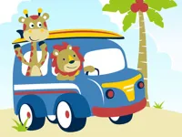 image Cute Animals With Cars Difference