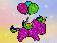image Coloring Book: Glittered Unicorns